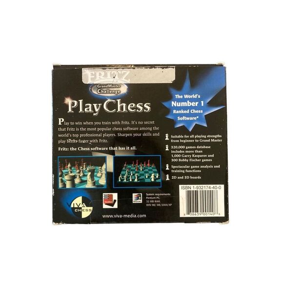 Fritz Play Chess Vintage PC Game Computer Collectible Grand Master Challenge - Picture 2 of 2